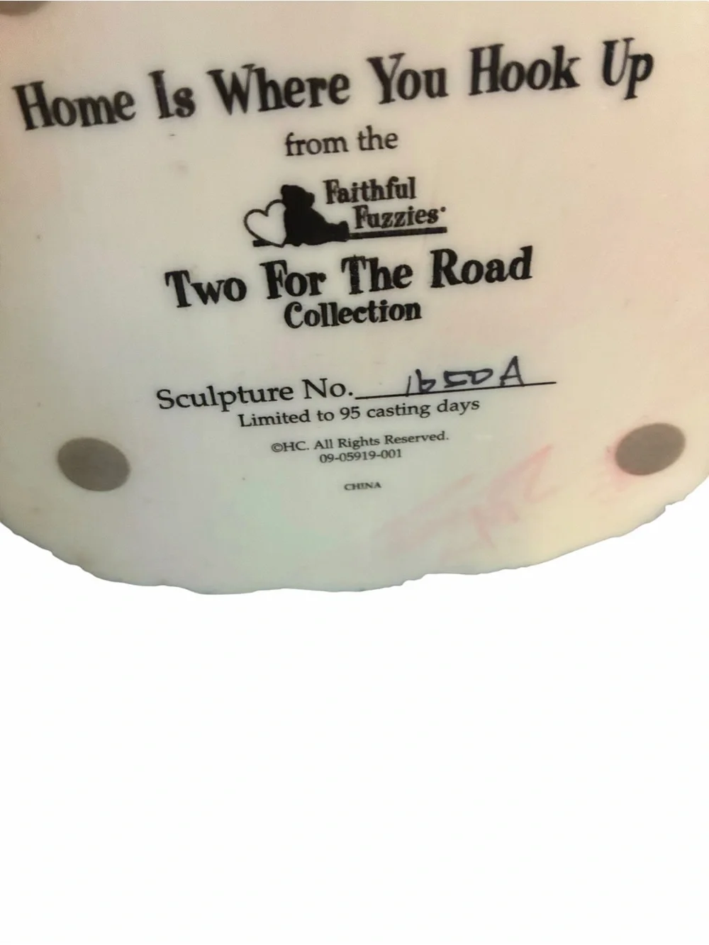 Faithful Fuzzies Two For The Road Bear Camping Figurine 1650A Airstream BBQ